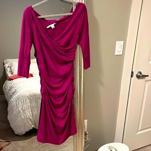 Fuschia DVF wrap dress size 6